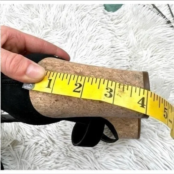 UGG Black and Tan Wedge Shoes with Cork Platform - Picture 5 of 5